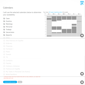 Configurar calendarios