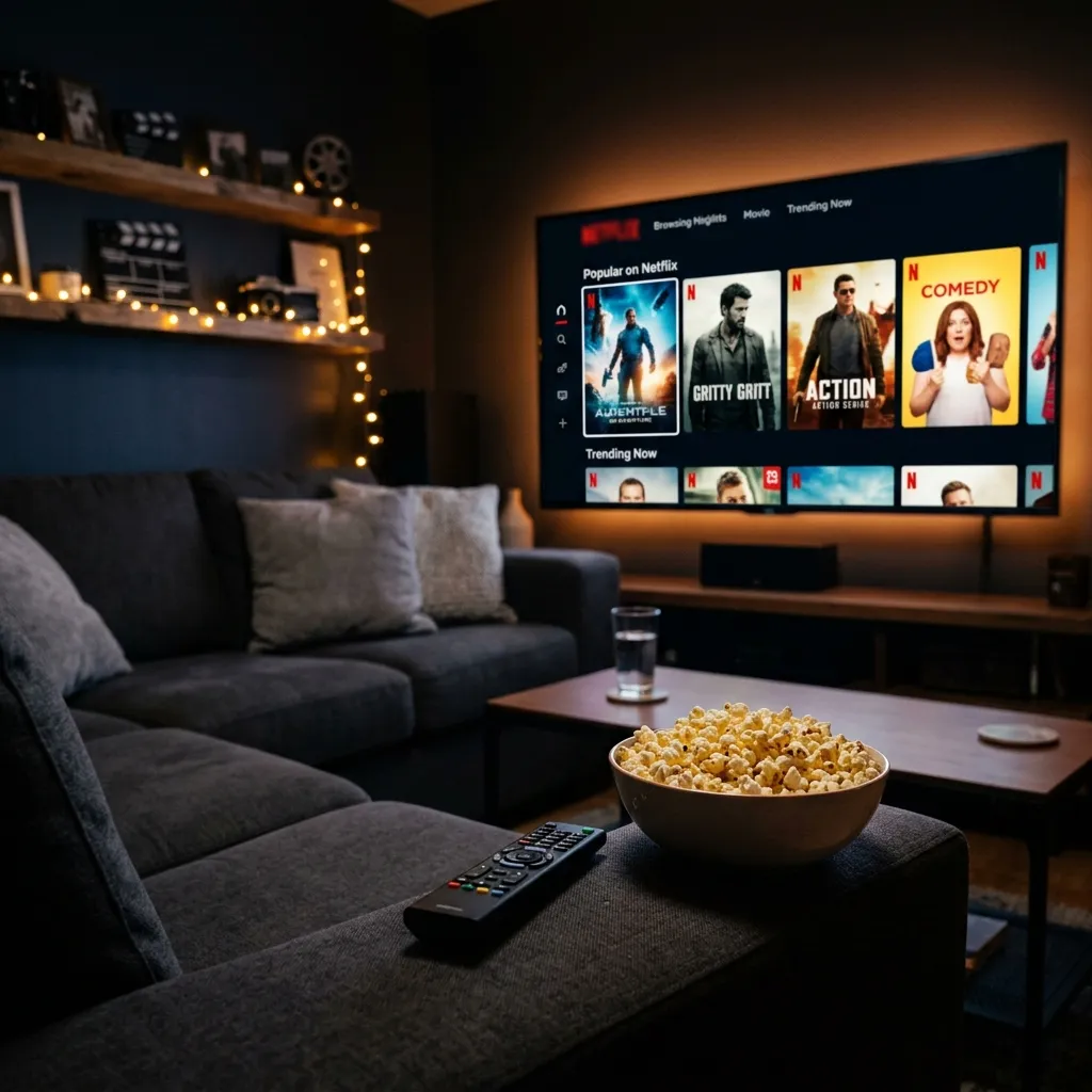 Logo de Netflix en pantalla de smart TV