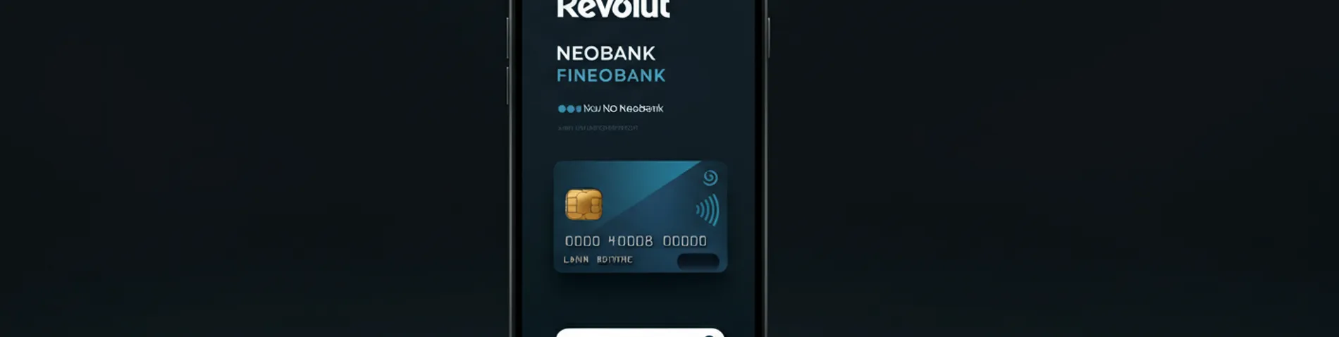 Logo de Revolut en móvil con tarjeta
