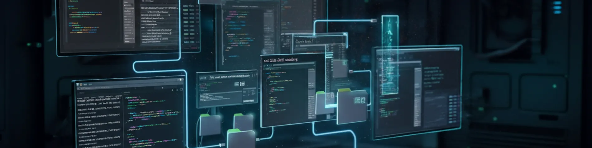 Múltiples agentes de Inteligencia Artificial cargando módulos de conocimiento especializado desde una biblioteca digital