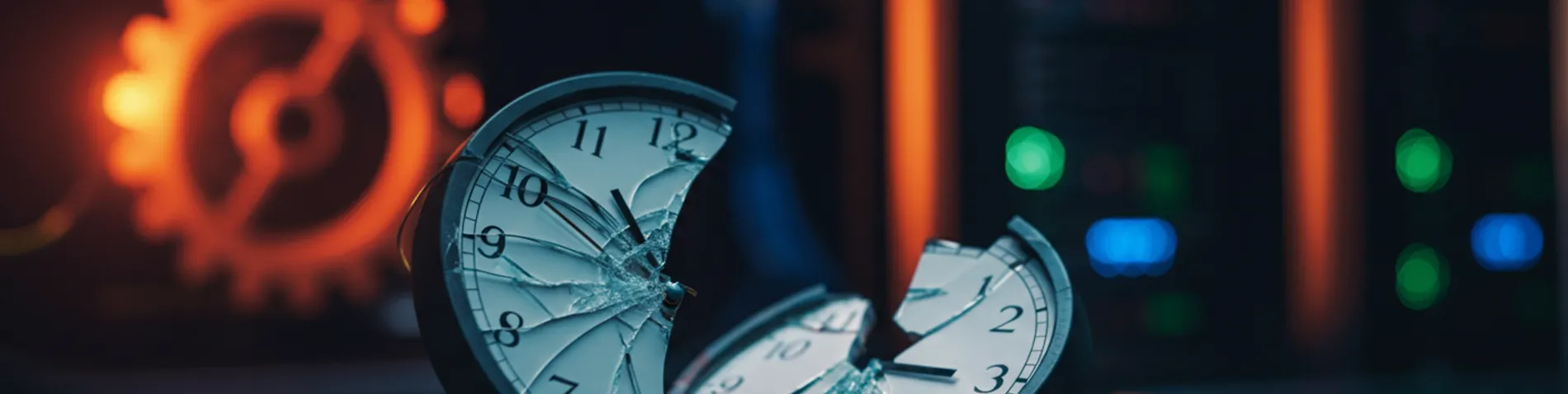 Un reloj de cron averiado junto al logo de GitHub Actions y un engranaje de Cloudflare Workers