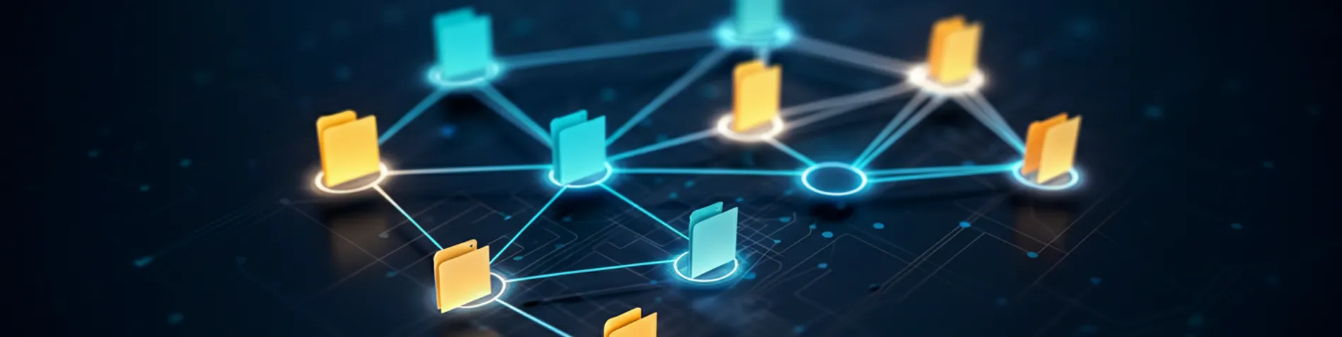 Grafo de conocimiento de una base de código con archivos conectados, que un agente de código consulta al arrancar