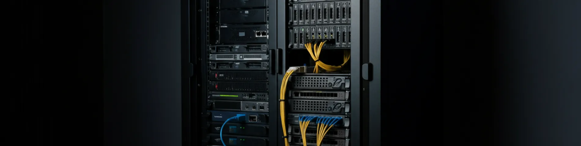 Rack de servidor con mini rack para Home Lab, mostrando organización de equipos