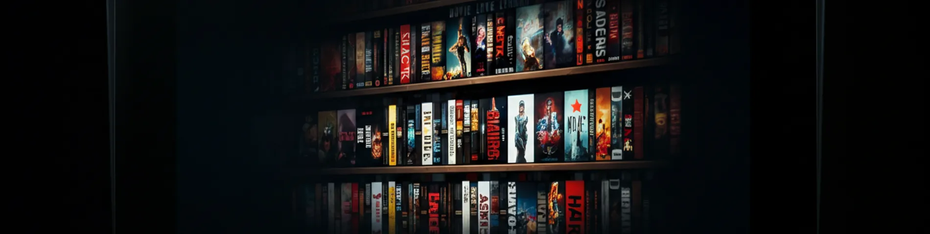 Estantería de películas digitales desapareciendo de una biblioteca en una pantalla de consola, representando la eliminación de contenido comprado