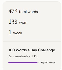 Desafío de 100 palabras en Wispr Flow que otorga 1 día extra de Premium