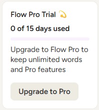 Wispr Flow Trial de 15 días acumulado